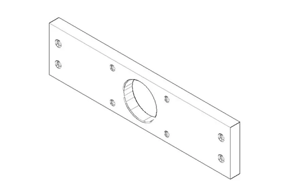 DORNBRACHT WaterBar Halteplatte ERSATZTEILE 091102137 150 x 37 x 8 mm, 09110213790 Galeriebild 1